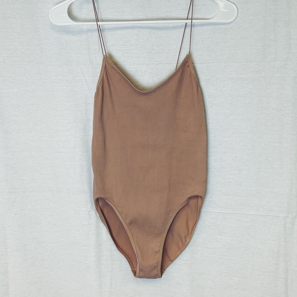 Out From Under* Nude Ribbed Body Suit
